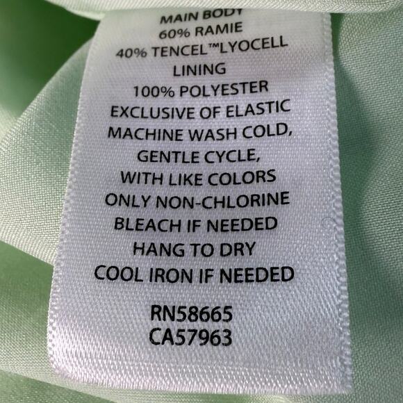 Chelsea28 Puff Sleeve Babydoll Dress XL Green Ivory Zebra Print - Picture 6 of 9